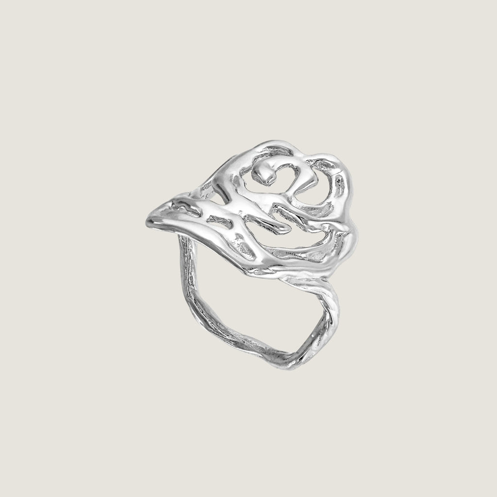 Big Rose ring sølv
