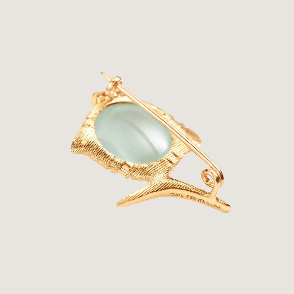 Young Fish Broche Akvamarin