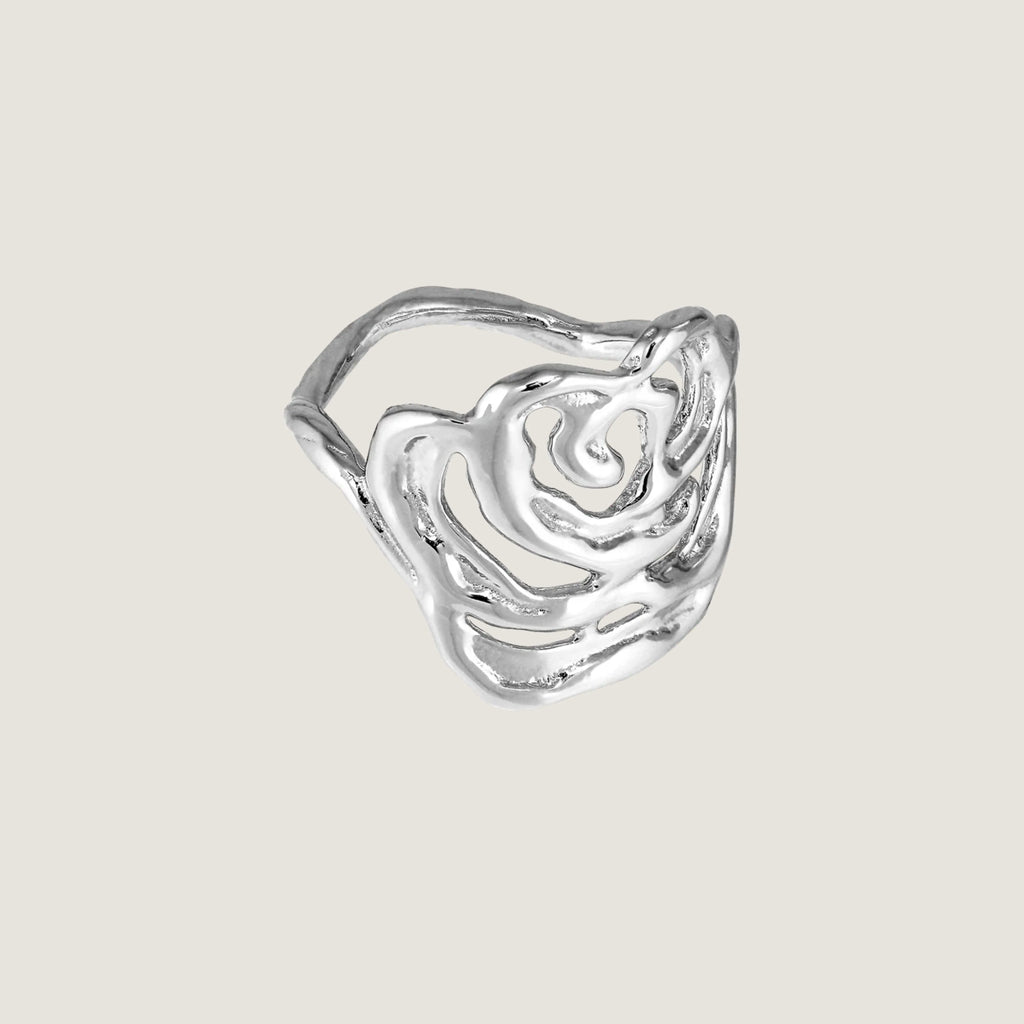 Big Rose ring sølv
