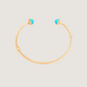 Nature armbånd i 18kt rødguld med turkis