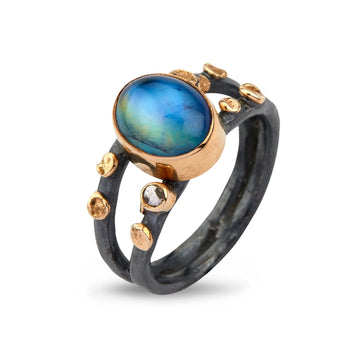 Ring Cara Rainbow Moon 8x10mm 0,05R