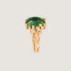 BoHo ring m. grøn turmalin