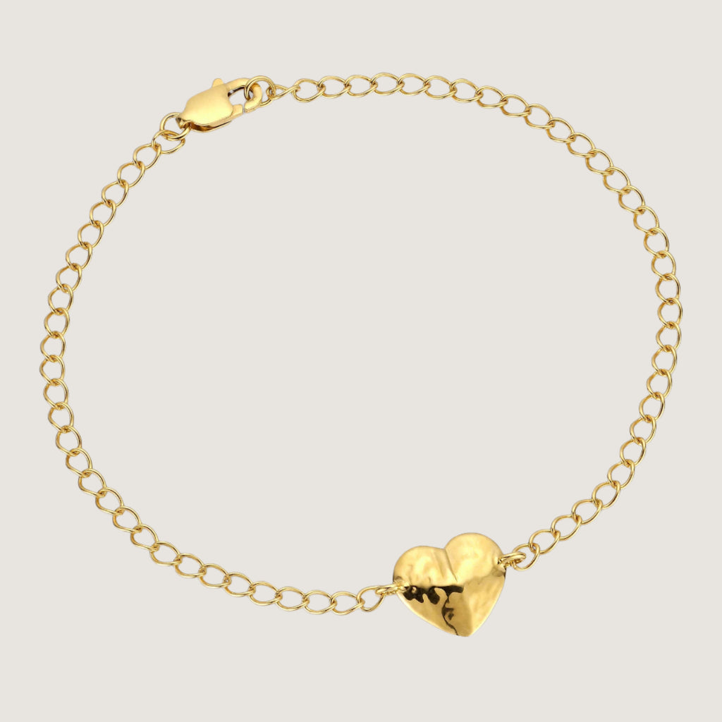 Bruised heart armbånd forgyldt
