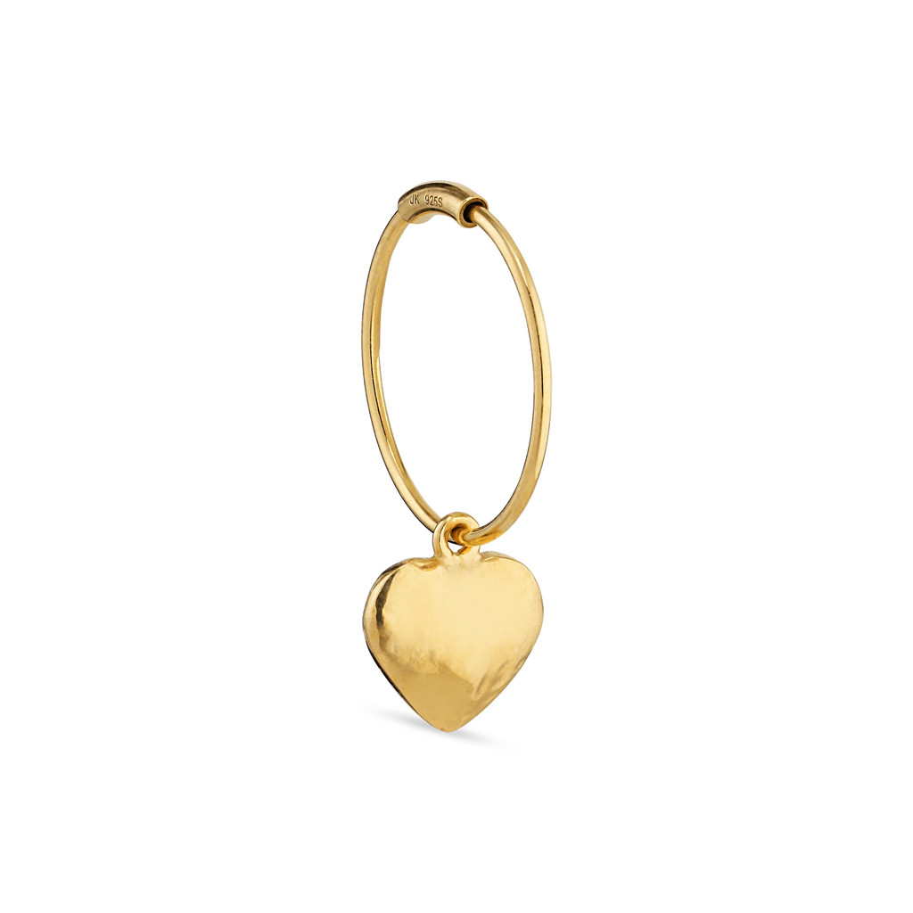 Creole With Bruised Heart Pendant