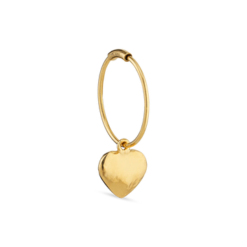 Creole With Bruised Heart Pendant