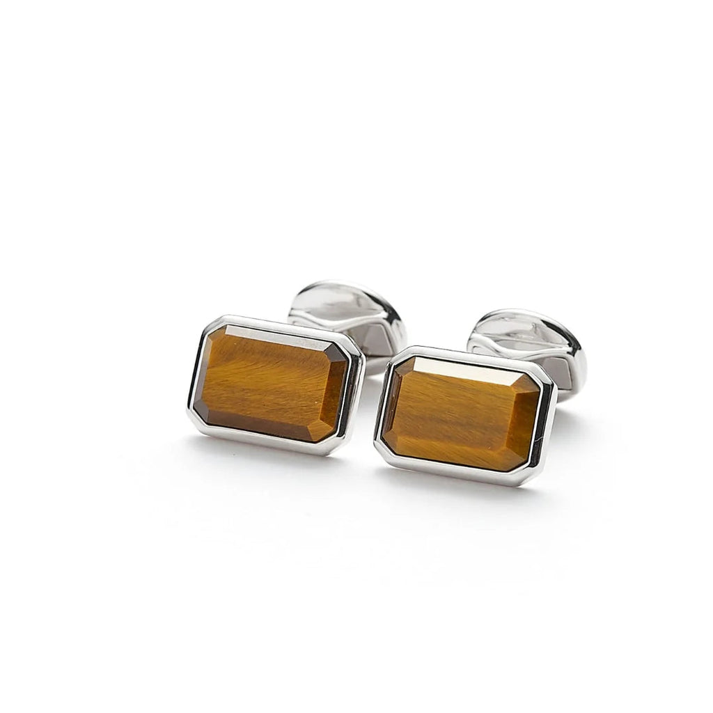 Cufflinks Rectangle Tiger Eye