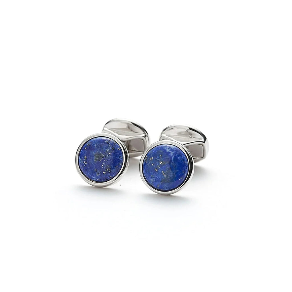 Cufflinks Round Lapis