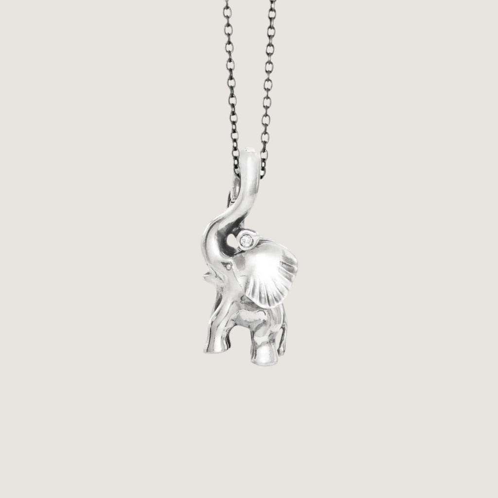 Elephant vedhæng medium i sterling sølv