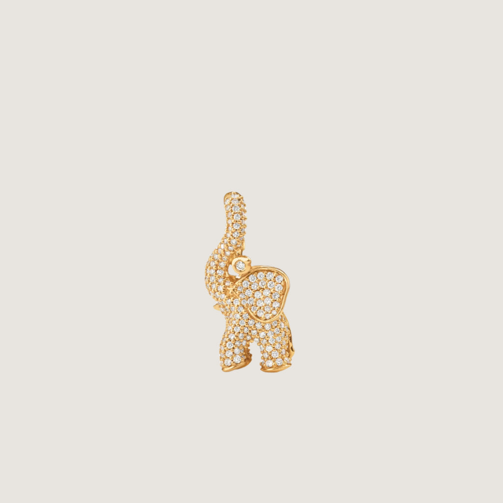 Elephant vedhæng medium pavé