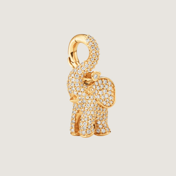 Elephant vedhæng medium pavé