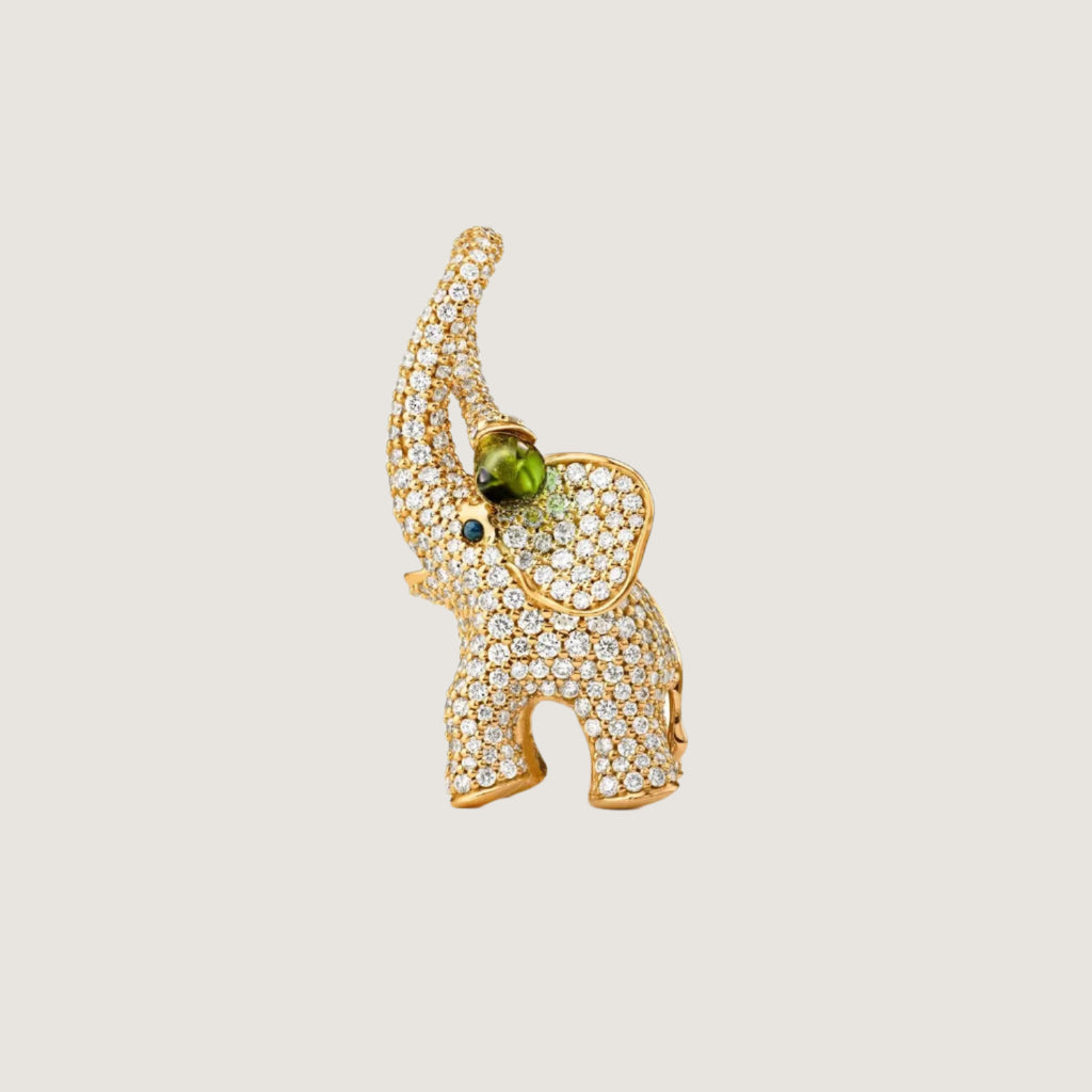 Elephant vedhæng stor pavé