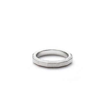 Facet Band Ring 4mm Brushed