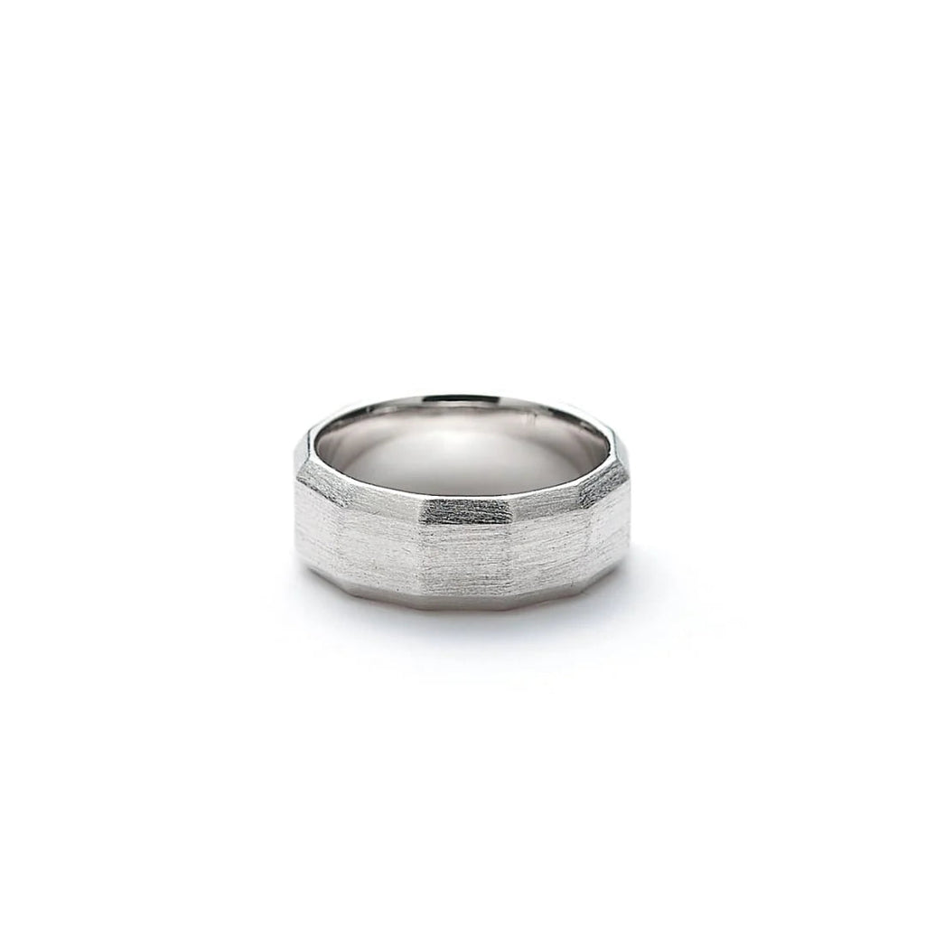 Facet Ring 8mm Brushed