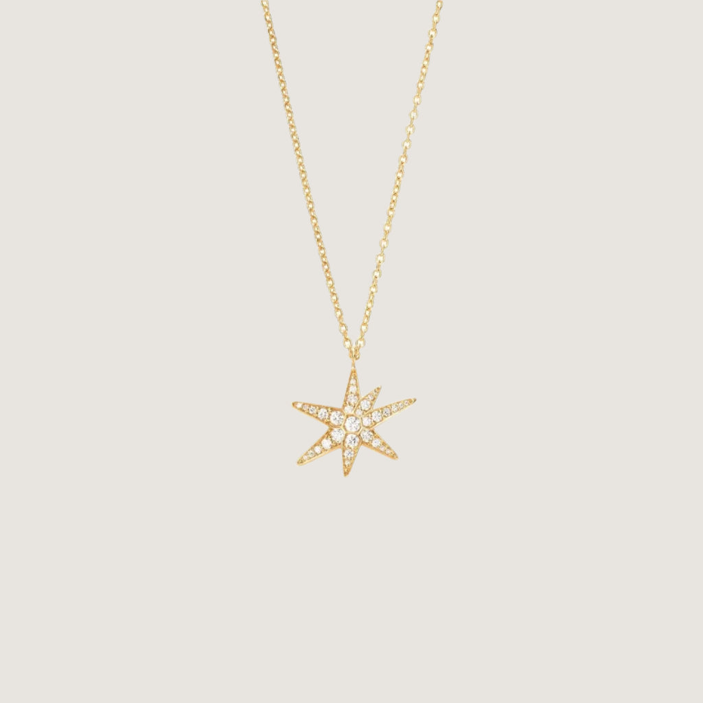 Funky Stars Collier 18 karat rødguld 38 brillianter
