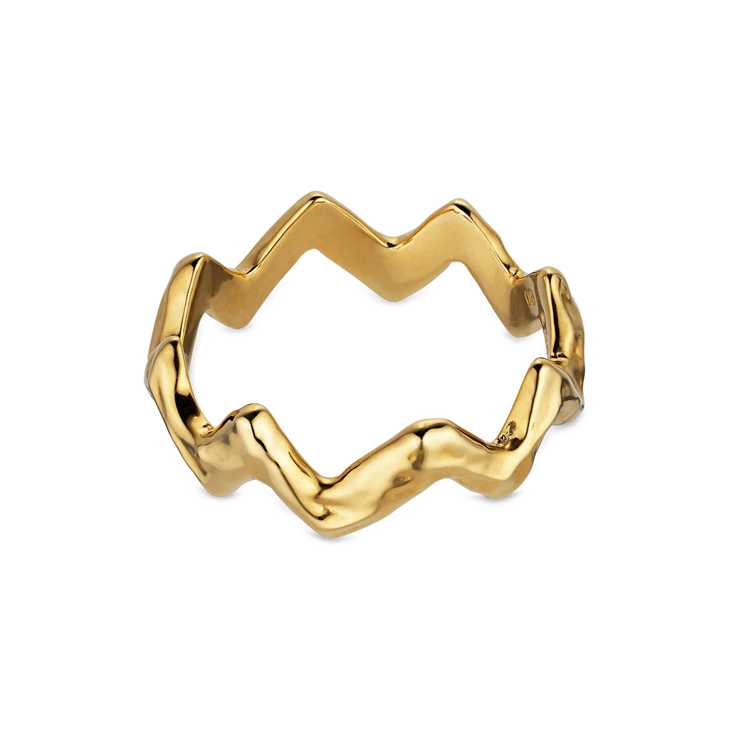 Heartbeat Ring Gold-Plated Sterling Silver