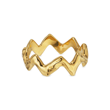 Heartbeat Ring Gold-Plated Sterling Silver