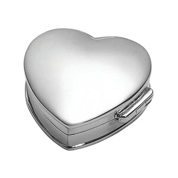 Hjerteformet Pille Boks - Heart Shaped Plain Pill Box