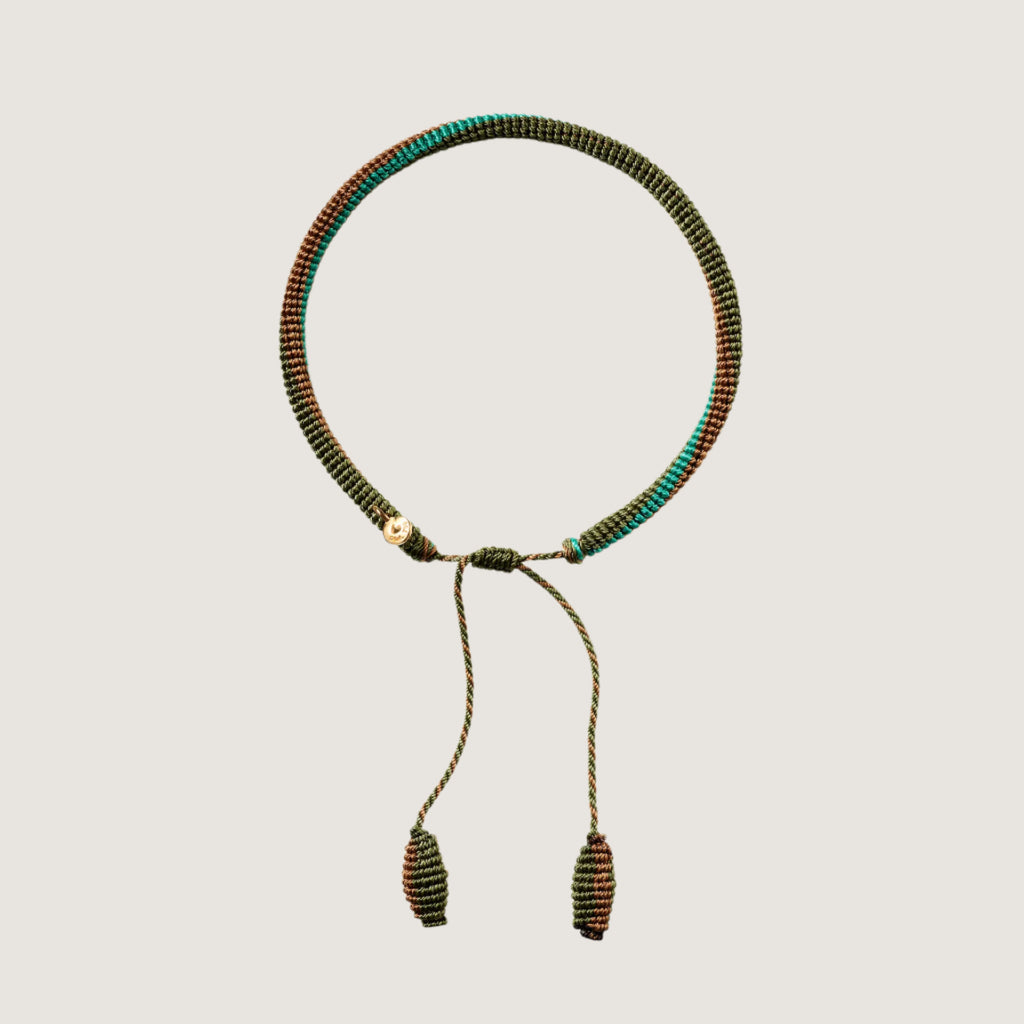 Life Armbånd, håndknyttet reb oval 4,5mm, farve: Mocha