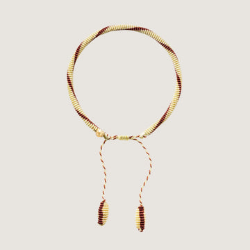 Life Armbånd, håndknyttet reb oval 4,5mm, farve: Seashell