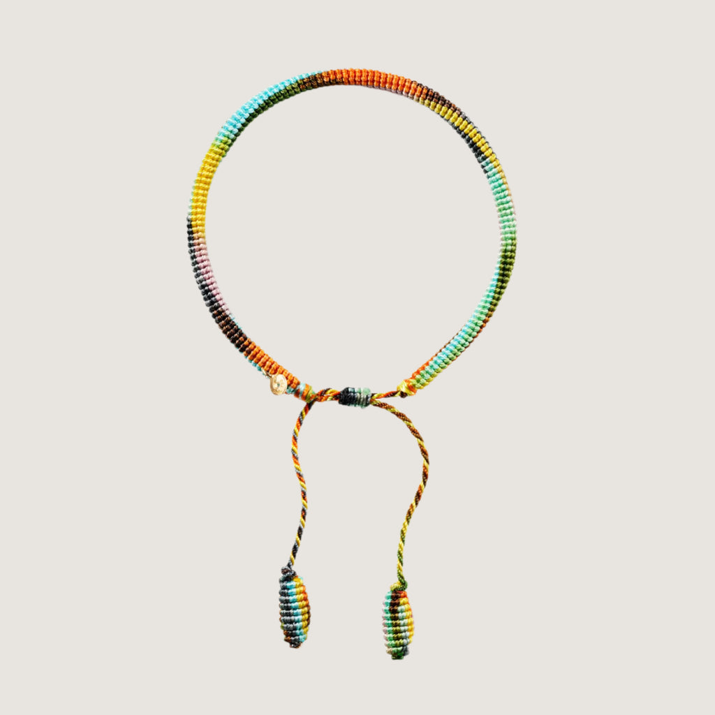 Life Armbånd, håndknyttet reb oval 4,5mm, farve: Seaside