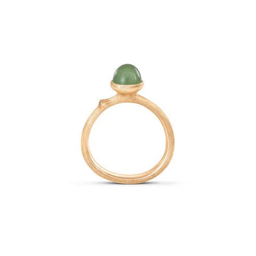 Lotus ring i 18kt rødguld med serpentine