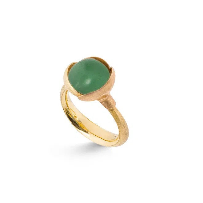 Lotus ring i 18kt rødguld med serpentine