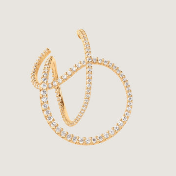 Love Band Twisted ørestik 18KT