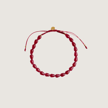 Love Drop Bracelet with Bordeaux Ribbon