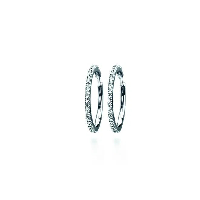 Love bands øreringe i 18kt hvidguld med pavé og brillanter TW.VS