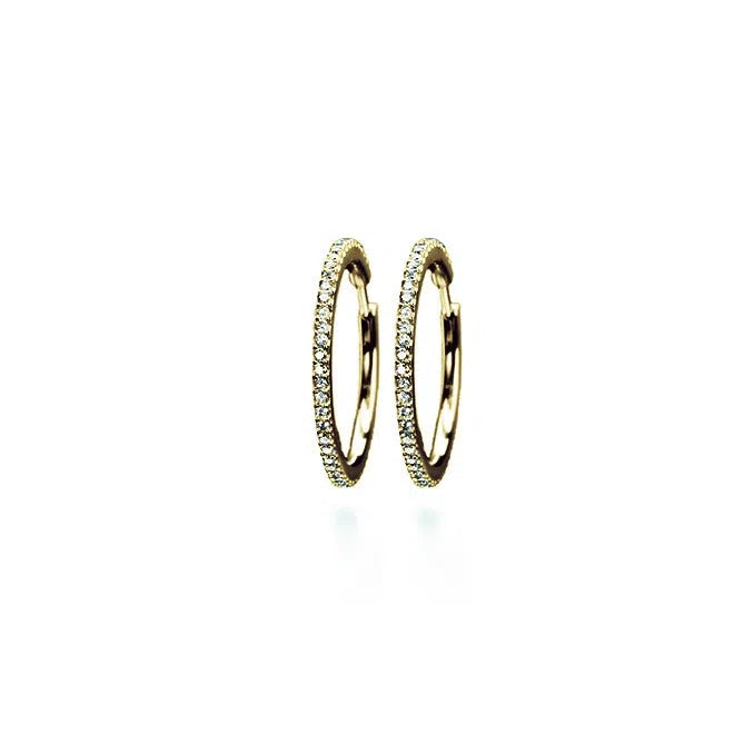 Love bands øreringe i 18kt rødguld med pavé og brillanter TW.VS