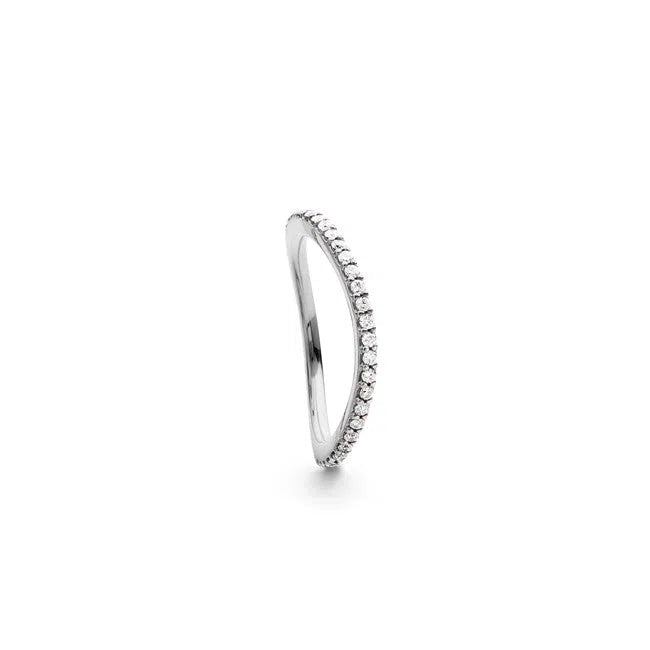 Love bands ring buet i 18kt hvidguld med pavé og brillanter TW.VS