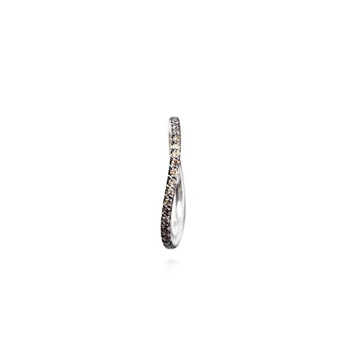 Love bands ring i 18kt hvidguld med pavé og brillanter TW.VS