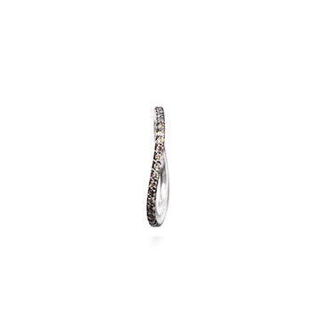 Love bands ring i 18kt hvidguld med pavé og brillanter TW.VS