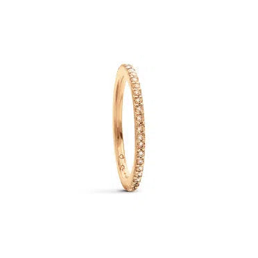 Love bands ring lige i 18kt rødguld med pavé og brillanter TW.VS