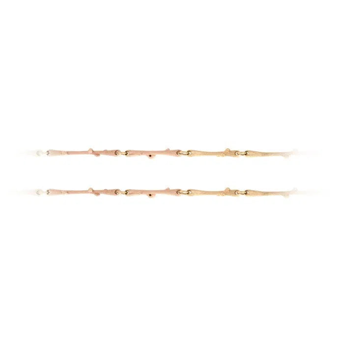 Nature collier i 18kt rødguld og brillanter TW.VS