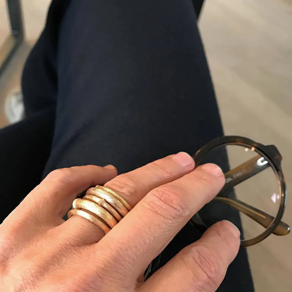 Nature ring i 18kt rødguld