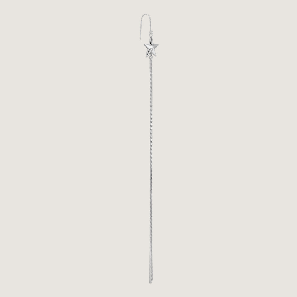 Night Star Chain Earring silver