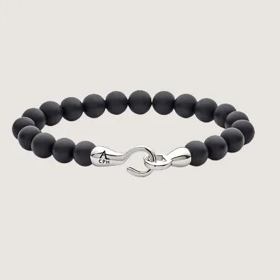 Onyx Matte with Hook Clasp 8mm