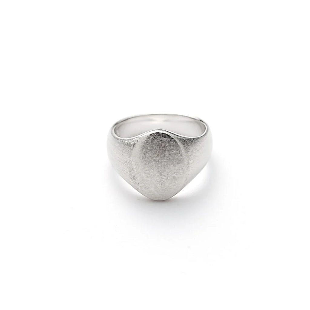 Oval Signet Ring Brushed