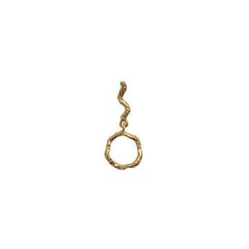 PETIT WAVY DANGLING CIRCLE EARRING GOLD