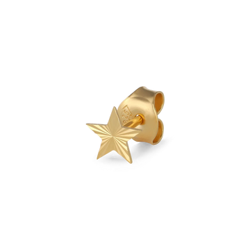 Reflection Star Stud, gold-plated sterling silver