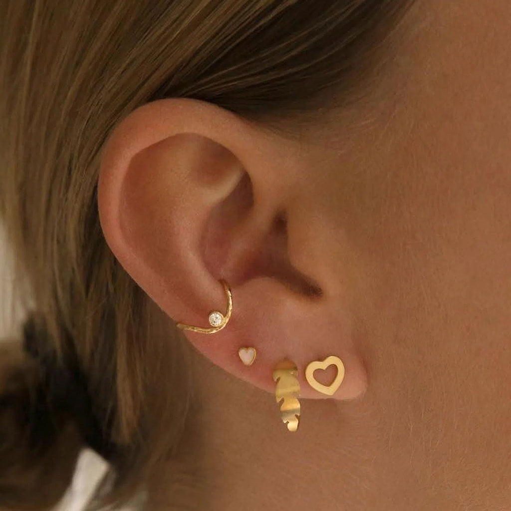 S A PETIT OPEN HEART FORGYLDT ØRERING