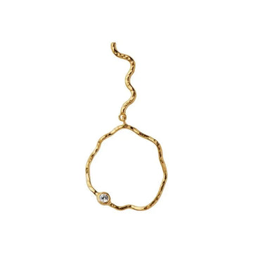 STINE A WAVY CIRCLE ØRERING FORGYLDT