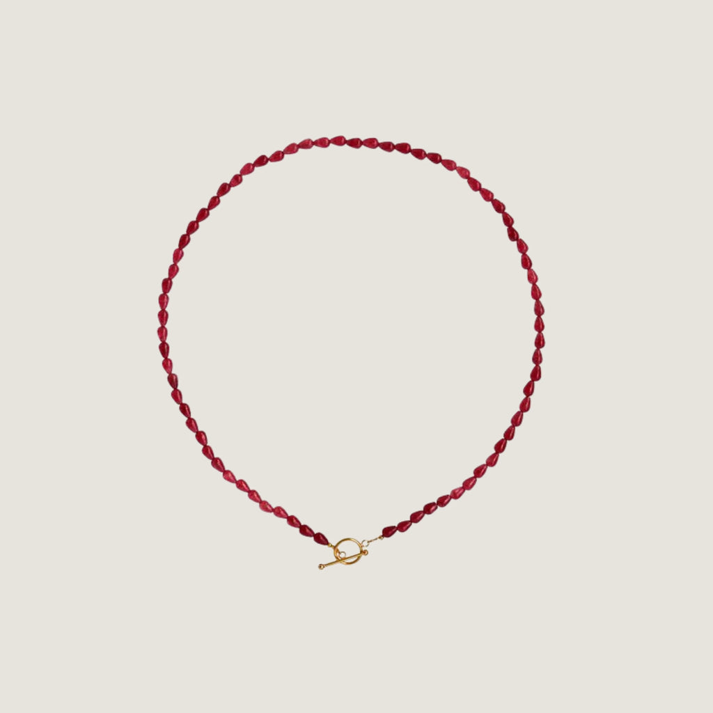 Love Drop halskæde - Burgundy