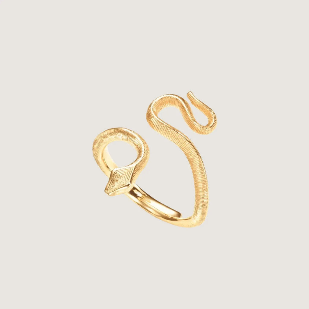 Snakes ring mini 18kt