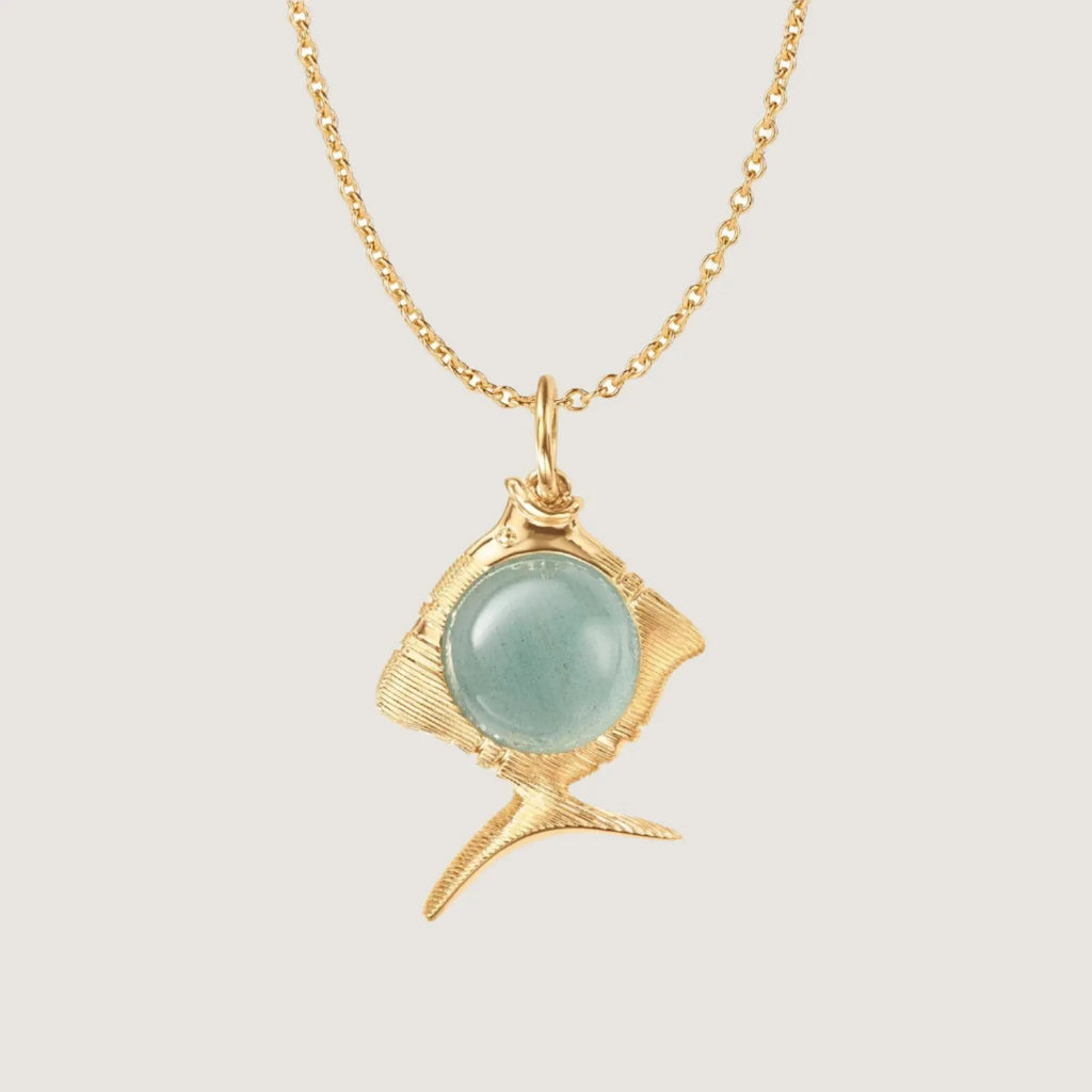 Young Fish vedh. Akvamarin 18kt